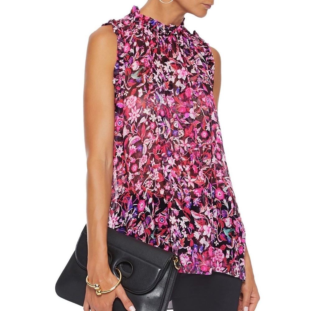 Elie Tahari Split Back Tunic Blouse